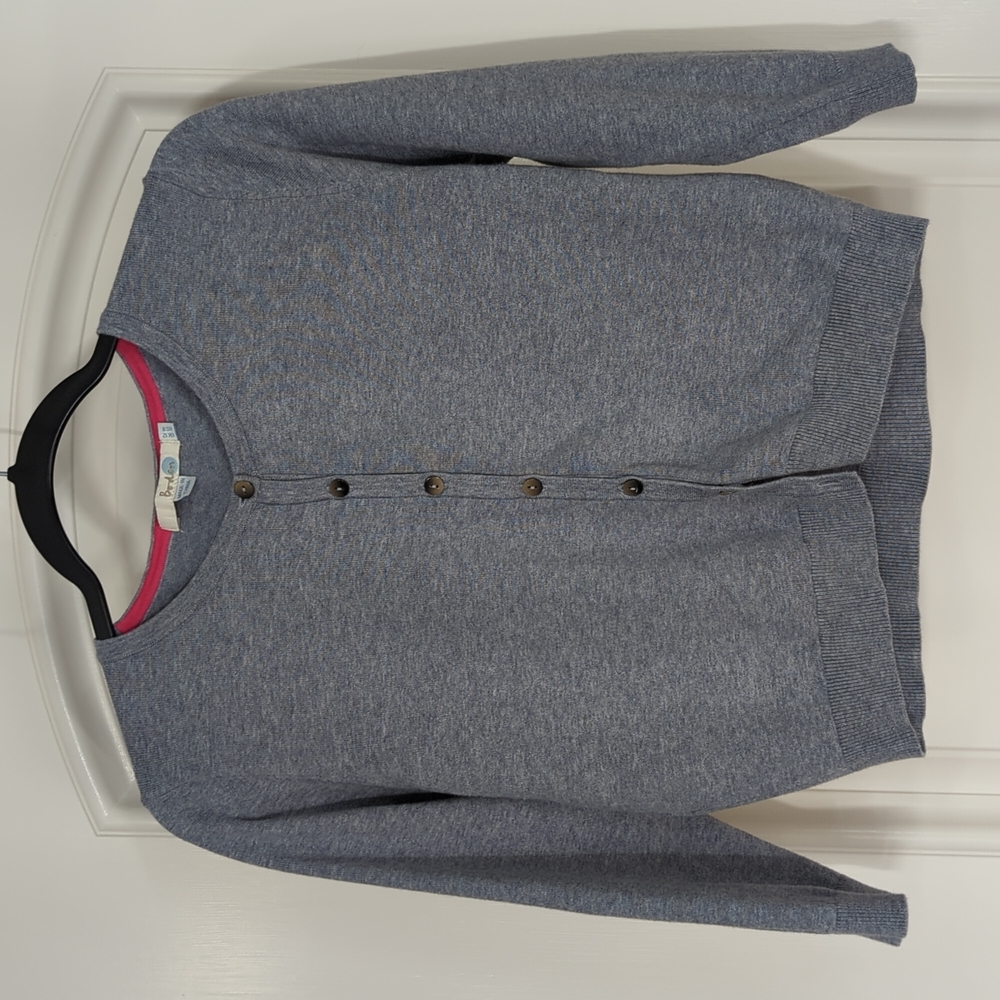 Boden Light Gray Cardigan Size 8 NWOT